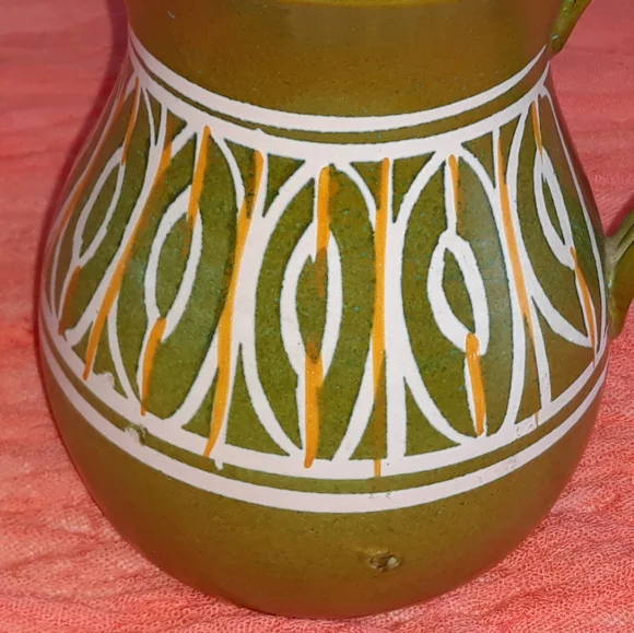 MCM Avocado Green Pottery Pitcher 5.5" - Picture 12 of 12